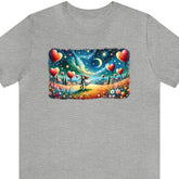 Crazy Little Thing Called Love Short Sleeve Tee, classic song apparel, music fashion, Athletic Heather - Subtle Blue M